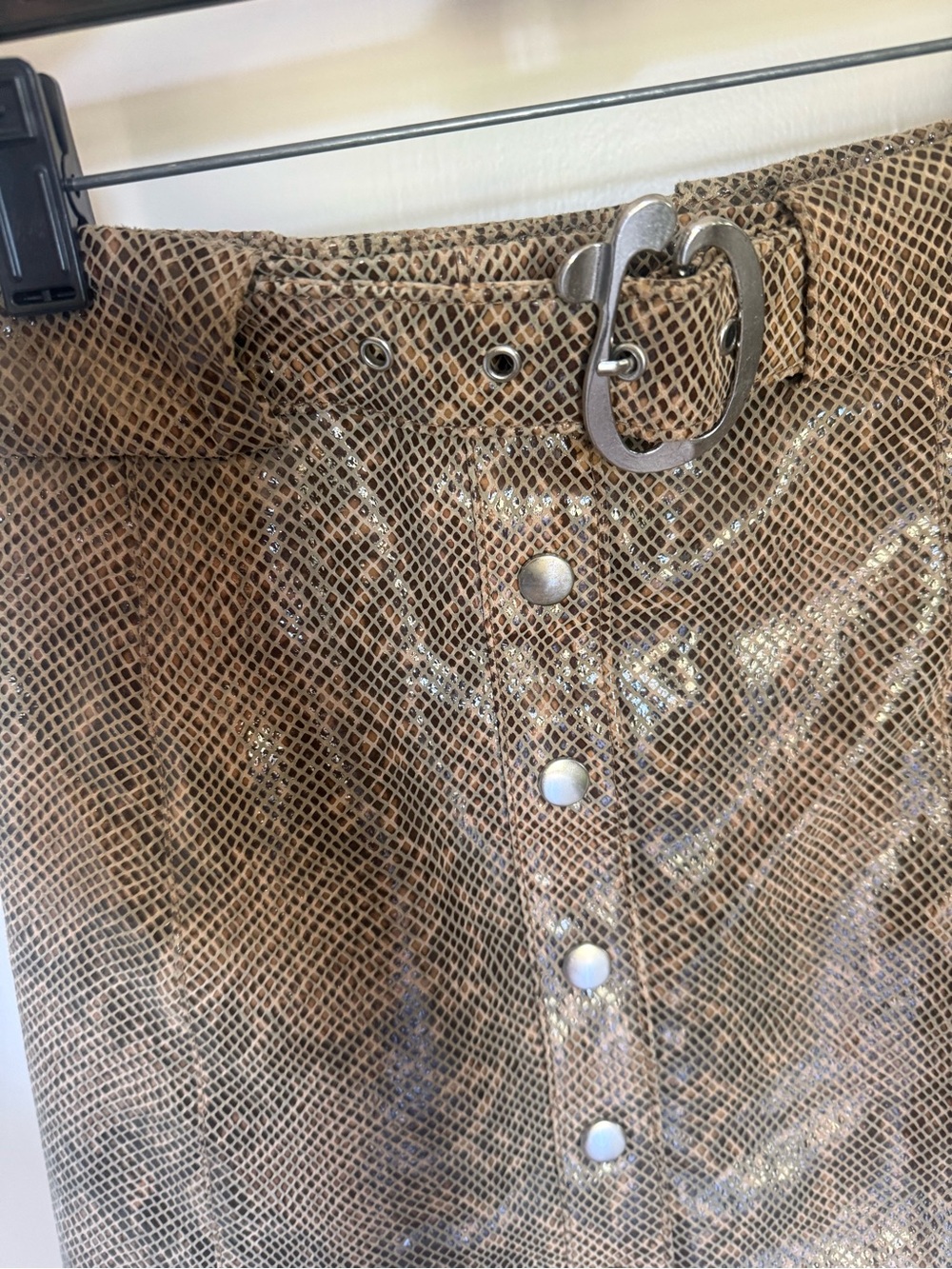 Python Embossed Mini skirt - Picture 3 of 4